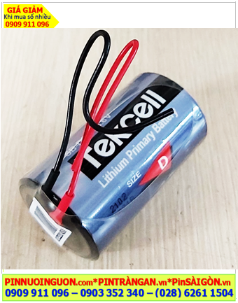 Tekcell SB-D02 (dây đỏ đen); Pin nuôi nguồn PLC Tekcell SB-D02 lithium 3.6v D 19000mAh _X.xứ Hàn Quốc
